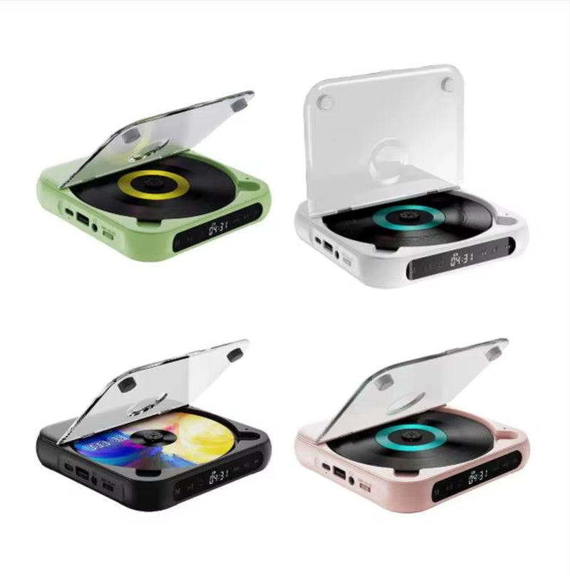 Bluetooth-Compatible CD Player LCD Screen Car CD Player A-B Repeat 1200 Mah Battery Friend Family Student Portable Dvd Player