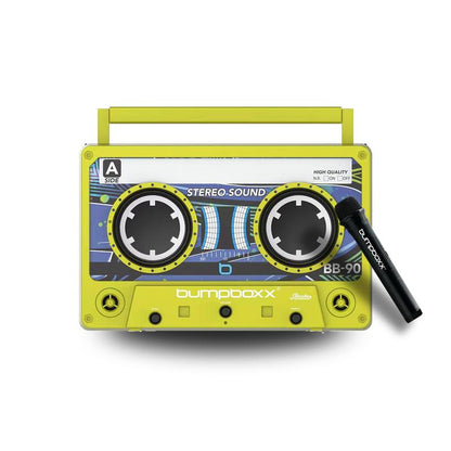Bumpboxx Remixx® Portable Bluetooth Speaker with Dual Bass Radiators & Wireless Microphone for Karaoke Fun Stereo Sound