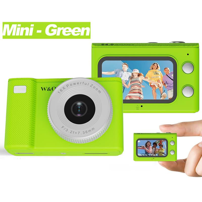 Foldable Screen Portable Pocket Vlogging Camerawith 32GB SD Card &, Wrist Strap,Self Timer, Anti-Shake, 16X Digital Zoom, Ideal Gift for Girls, Boys Teenagers, and Beginners, Birthday Gift