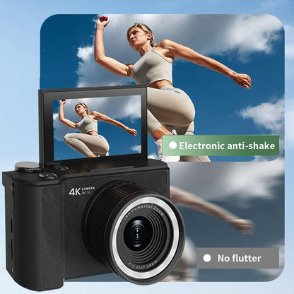 Foldable Screen Portable Pocket Vlogging Camerawith 32GB SD Card &, Wrist Strap,Self Timer, Anti-Shake, 16X Digital Zoom, Ideal Gift for Girls, Boys Teenagers, and Beginners, Birthday Gift