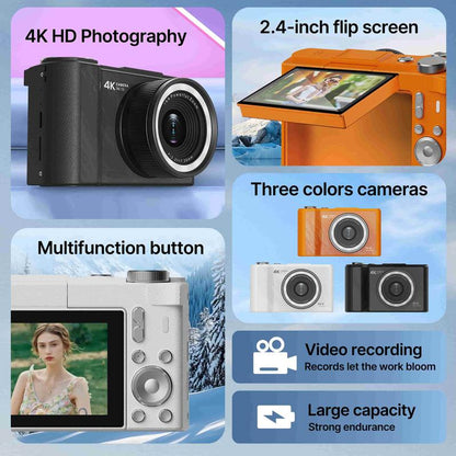 Foldable Screen Portable Pocket Vlogging Camerawith 32GB SD Card &, Wrist Strap,Self Timer, Anti-Shake, 16X Digital Zoom, Ideal Gift for Girls, Boys Teenagers, and Beginners, Birthday Gift