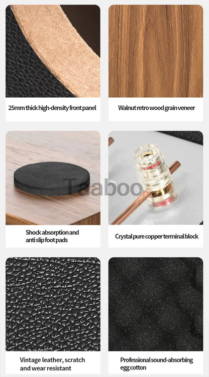 8 Inch Three-Way Labyrinth Speaker Empty Box Bookshelf Speaker Home Speaker DIY Hifi Audio Wooden Handmade Box Passive Speaker