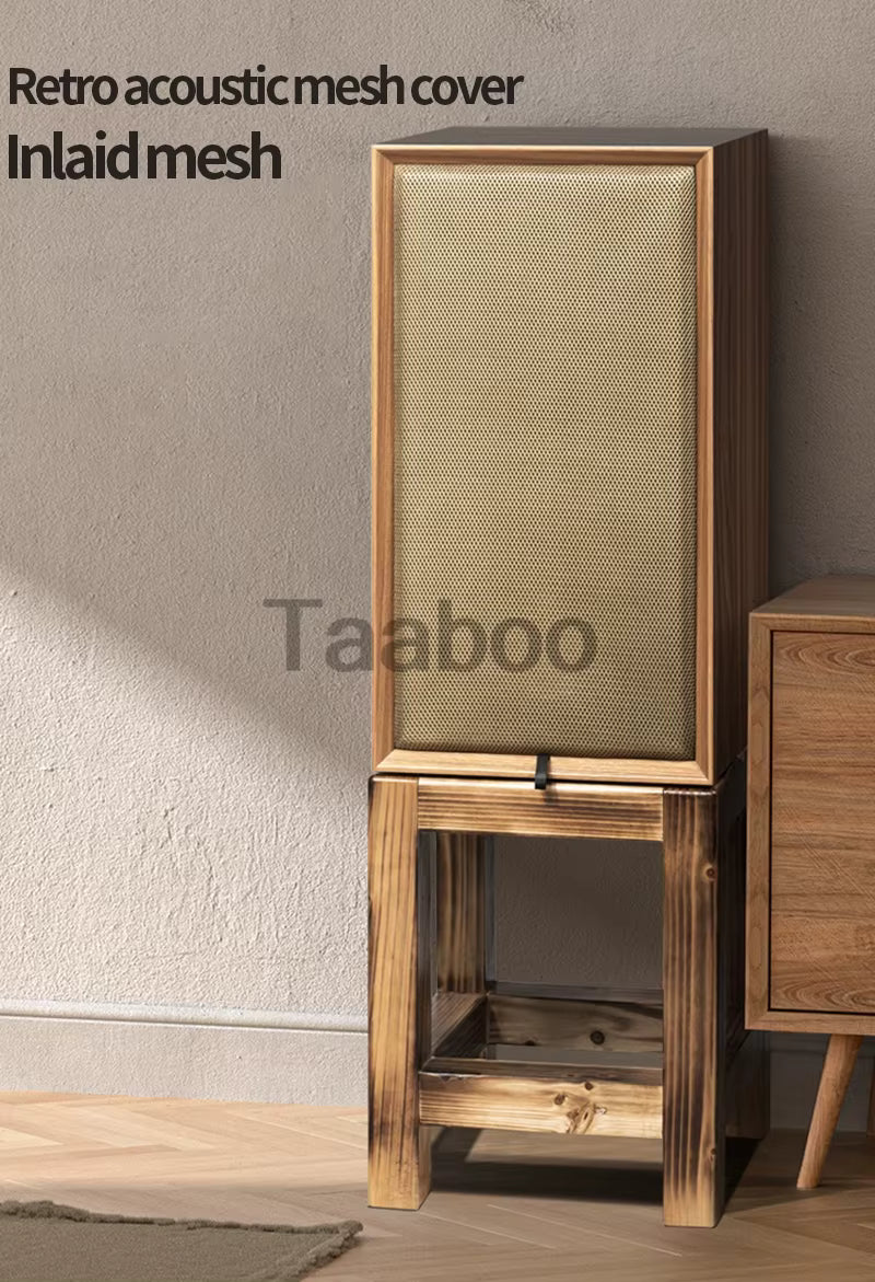 8 Inch Three-Way Labyrinth Speaker Empty Box Bookshelf Speaker Home Speaker DIY Hifi Audio Wooden Handmade Box Passive Speaker