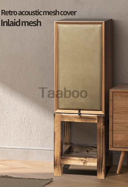 8 Inch Three-Way Labyrinth Speaker Empty Box Bookshelf Speaker Home Speaker DIY Hifi Audio Wooden Handmade Box Passive Speaker