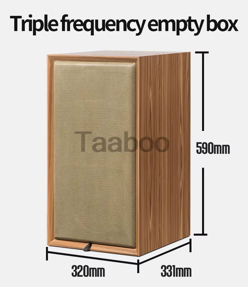 8 Inch Three-Way Labyrinth Speaker Empty Box Bookshelf Speaker Home Speaker DIY Hifi Audio Wooden Handmade Box Passive Speaker