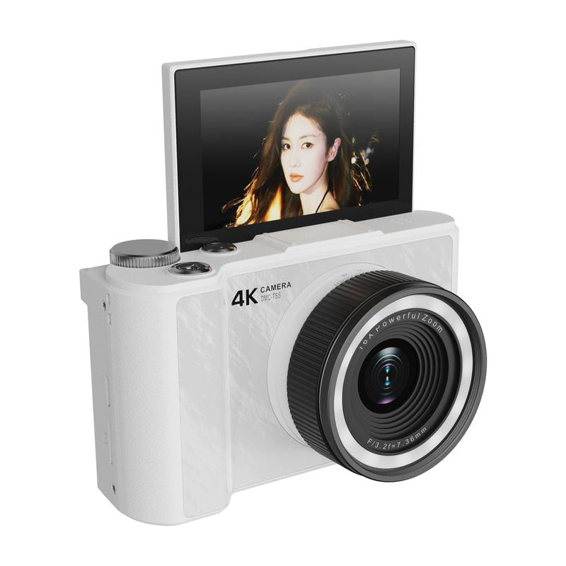 Foldable Screen Portable Pocket Vlogging Camerawith 32GB SD Card &, Wrist Strap,Self Timer, Anti-Shake, 16X Digital Zoom, Ideal Gift for Girls, Boys Teenagers, and Beginners, Birthday Gift