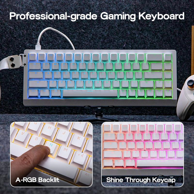 EPOMAKER HE68 Lite 65% ANSI US Layout Tray-Mounted Wired Hall Effect Magnetic Mechanical Keyboard DKS SOCD Thocky Creamykeyboards Tri-Mode USB-C/BT 5.0/2.4Ghz Customizable RGB Backlight for Pc/Mac/Linux Creamy Keyboard Tiktokshopjumpstartsale