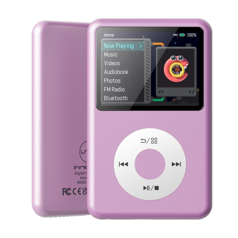 Innioasis Y1 Retro Y2K MP3 Player with Bluetooth 2.4" Portable Mini Hifi Video Upgrade Cool Gift 2025 Walkman-Style Music&Story Player for Kids Classic Click Wheel Control